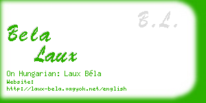 bela laux business card