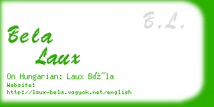 bela laux business card